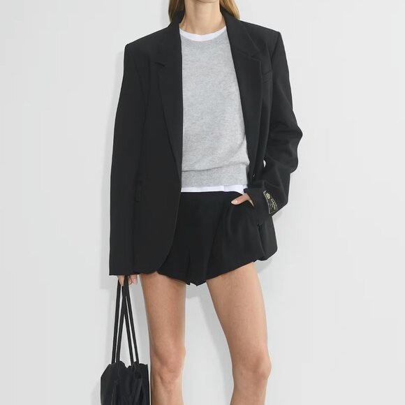 Babaton Aritzia Intercom Crepe High-rise Pleated Shorts - Picture 1 of 4